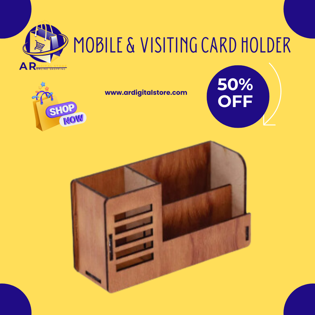 "Wooden mobile and key holder with a modern wall-mounted design."