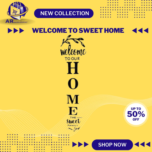 "Elegant ‘Welcome to Home’ wooden wall decor for entryways and living spaces."